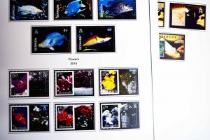 COLOR PRINTED BERMUDA 2000-2020 STAMP ALBUM PAGES (55 illustrated pages)