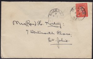 Canada - 1951 - Scott #306 - used on cover - ST. J. & P.A.B. R.P.O. pmk TNL