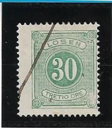 Sweden  Scott#  J9  Used