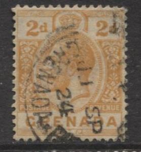 Grenada -Scott 95 - KGV - Definitive Issue-1914 - Used - Wmk 4 - Single 2p Stamp