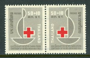 Thailand 1963 Red Cross Scott #B42a Pair Setenet MNH C68 ⭐⭐⭐⭐⭐⭐⭐