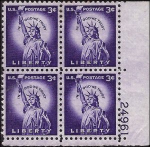 1035 Mint,OG,LH... Plate Block of 4... SCV $1.00