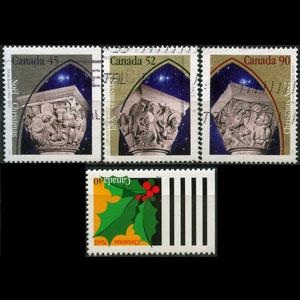 CANADA 1995 - Scott# 1585-8 Christmas Set of 4 Used