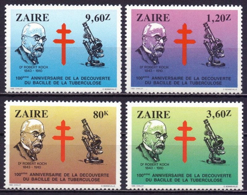 Kinshasa. 1983. 812-15. Koch medicine. MNH.