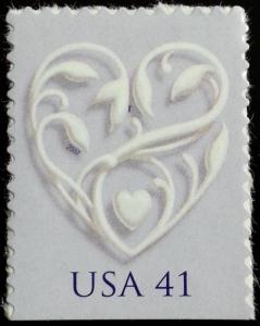 2007 41c Love Special Issue, Silver Heart Scott 4151 Mint F/VF NH