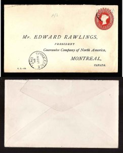 Canada-cover  #7176 - 2c QV stationery-Parry Sound Dis-Sprucedal