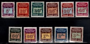 French Equatorial Africa Scott J1-J11 MH* 1937 Postage due set