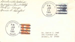 United States Indiana Scircleville 46066 1966 4-bar  1963-1981  Philatelic.