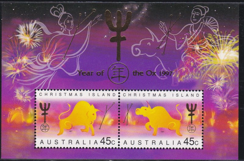 Christmas Island #  406b, New Year - Year of the Ox, 1/2 Cat.