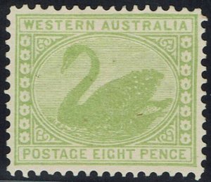 WESTERN AUSTRALIA 1902 SWAN 8D WMK V/CROWN