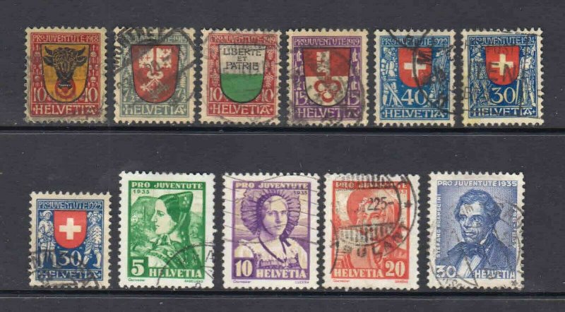 SWITZERLAND B10//B76 CDS VF MOST SOUND $242 SCV COLLECTION LOT SEE NOTES