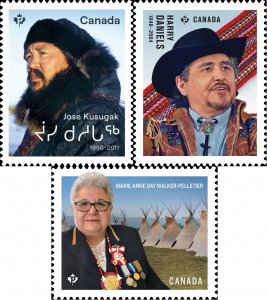 Canada 2022 MNH Stamps Scott 3340-3342 First Nations Leaders Indians