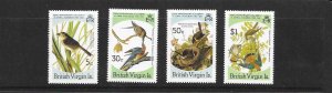 BIRDS - BRITISH VIRGIN ISLANDS #520-23 AUDUBON  MNH