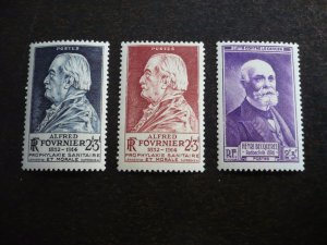 Stamps - France - Scott# B201-B202,B221 - Mint Hinged Set of 3 Stamps