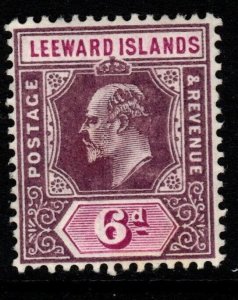 LEEWARD ISLANDS SG42 1911 6d DULL & BRIGHT PURPLE MTD MINT