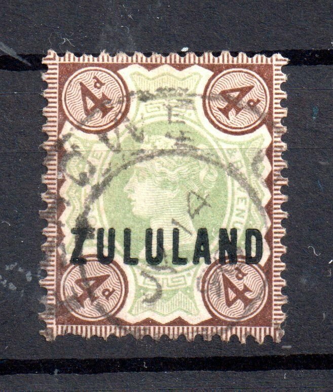 Zululand 1888 4d SG#6 fine used WS16514