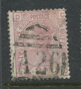 GB QV 1876 2 1/2d Plate 14 CD with a Gibraltar A26.