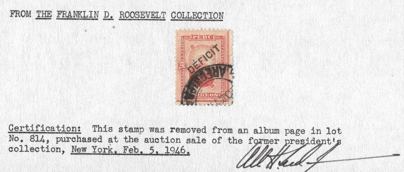 Doyle's_Stamps: Own of Piece of History -- This Stamp was in FDR's Collection