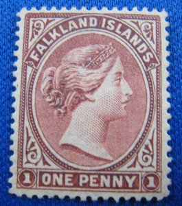 FALKLAND ISLANDS 1891  -  SCOTT # 5c  USED NO GUM   (f1)