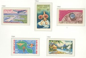French Polynesia #C28-C32 Mint (NH) Single (Complete Set) (Plane) (Space)