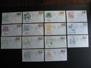 Canada provincial flowers FDC first day covers Sc 417-29A mostly Ginn, H&E