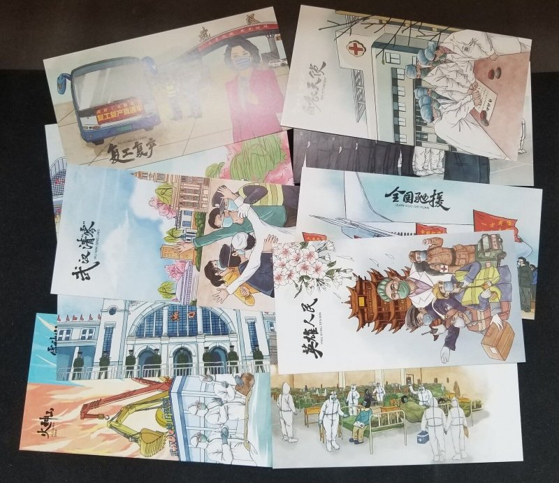 China Fight Virus 2020 Covid-19 (postcard) MNH *Machine Print postage paid *rare