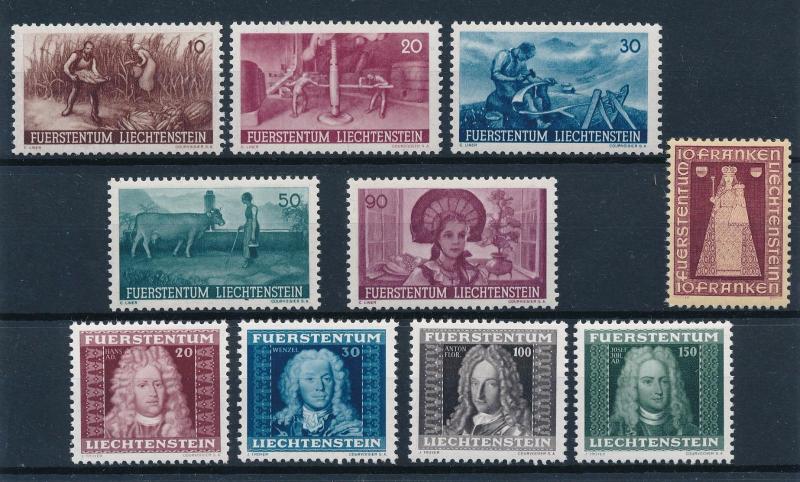 Liechtenstein 1941 Complete Year Set  MNH