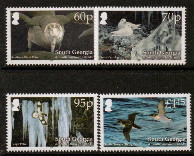 S.GEORGIA&S.SANDWICH SG533/6 2011 PETRELS MNH 