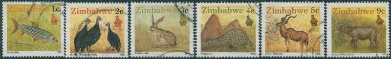 Zimbabwe 1990 SG768-773 Wildlife set FU