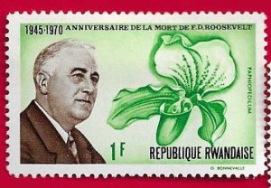 RWANDA SCOTT#384 1970 1f FDR - MHH