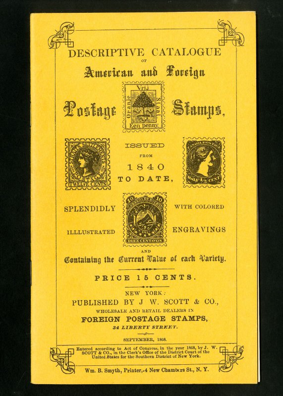 1868 America & Foreign Postage Stamps Descriptive Catalogue In Superb Condition