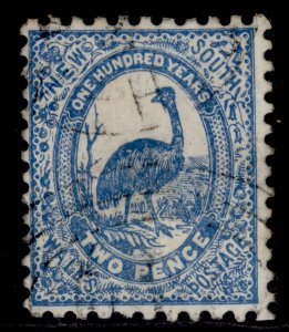 AUSTRALIA - New South Wales QV SG254, 2d prussian blue, FINE USED.