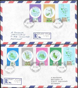 Vanuatu Port Vila 2 FDC Covers 1980. Independence