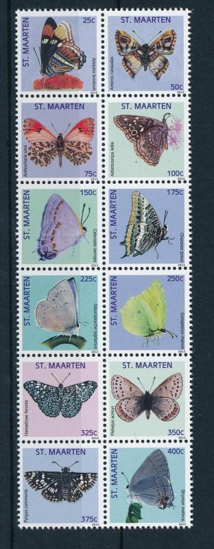 [SM150] St. Martin Maarten 2013 Butterflies Schmetterlingen MNH