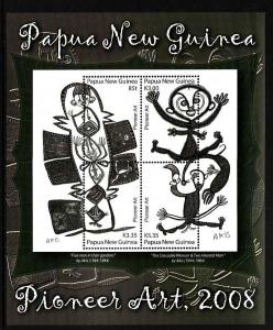 Papua New Guinea SS-Sc #1317-unused-NH-Pioneer Art-2008-