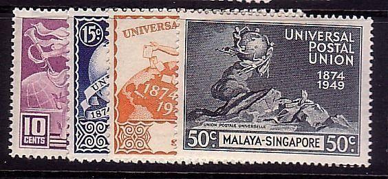 SINGAPORE 1949 UPU set lightly hinged mint.................................37359