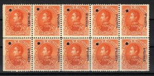 VENEZUELA  ABNCo. Stamps 50c *SPECIMEN* Block of Ten {10} Mint UMM MNH MF3