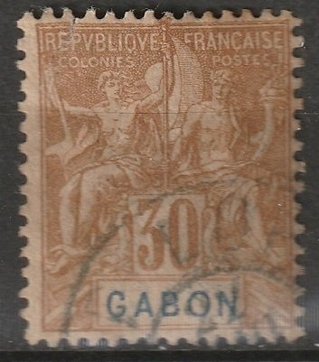 Gabon 1904 Sc 24 used