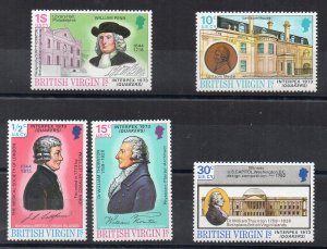 BRITISH VIRGIN ISLANDS - INTERPEX - QUAKERS - 1973 -