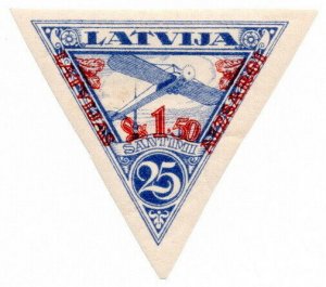 (I.B) Latvia Postal : Home Guard Overprint L1.50