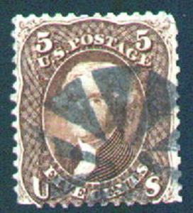 76a Fine, reperfed,  nice cancel,  nice for the price t110