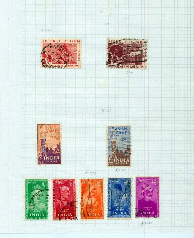 INDIA QV/1960 Used on Pages (Aprx 100 Items) (IGM 1657 