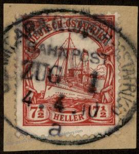 Germany 1910 East Africa Ostafrika DOA Usambarabahn Zug 1a Train Bahnpost  85382