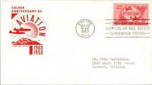 1953 FDC - Golden Anniversary of Aviation - Dayton, Ohio - F35303