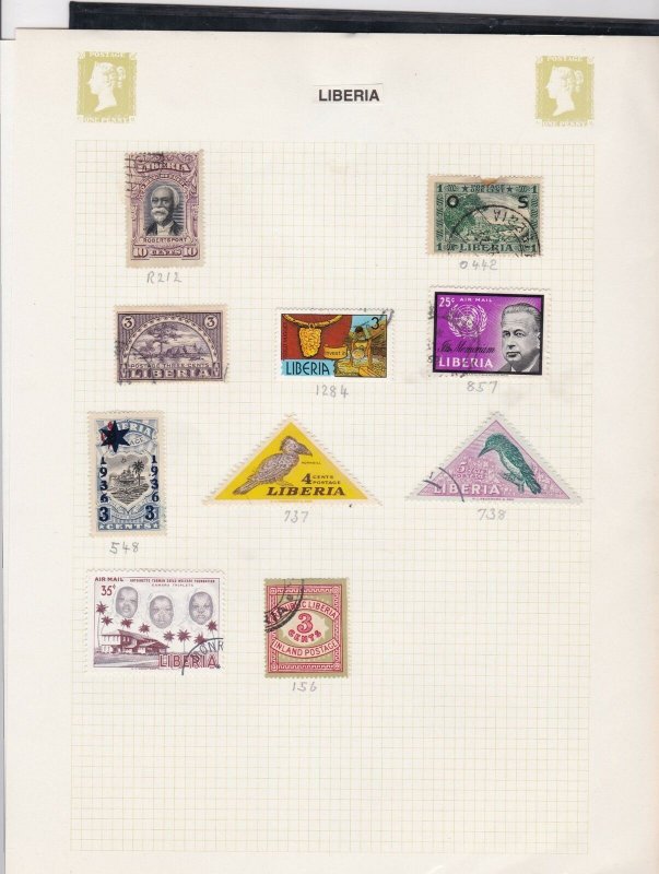 liberia stamps page ref 16906