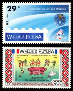 Wallis & Futuna Islands 1989 Scott #383-384 Mint Never Hinged