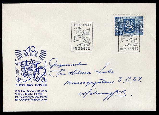Finland 352 Pen FDC 