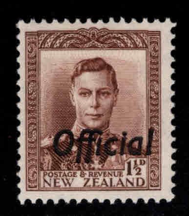 New Zealand Scott o71a perf 12.5 MH* Official  CV $90 tone spots in paper