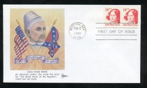 US 2176 14c Great Americans - Julia Howe UA Gill Craft cachet FDC