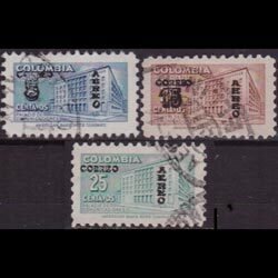 COLOMBIA 1953 - Scott# C227/30 Building Surch. 5-25c Used